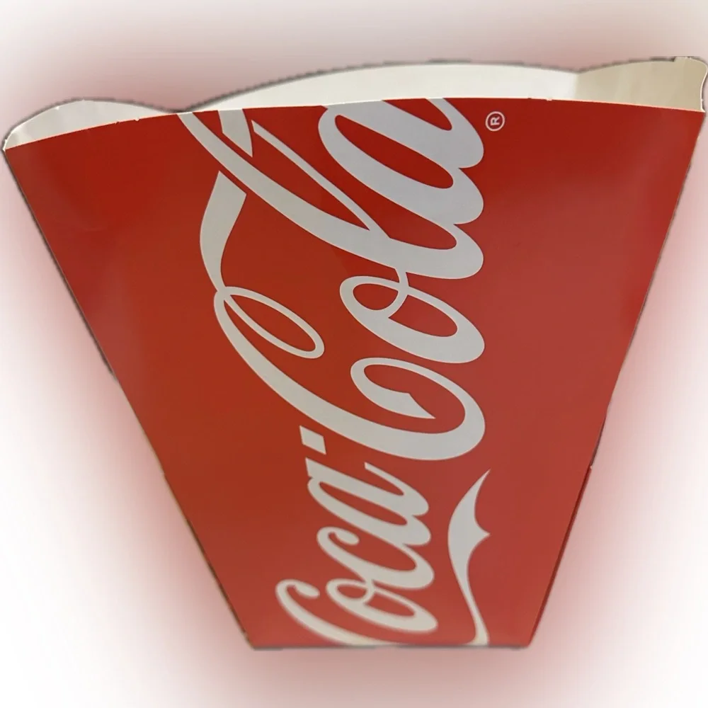 CINEMARK SQUARE POPCORN BUCKET RED WHITE REFILL TAB MOVIE THEATER COLLECTIBLE